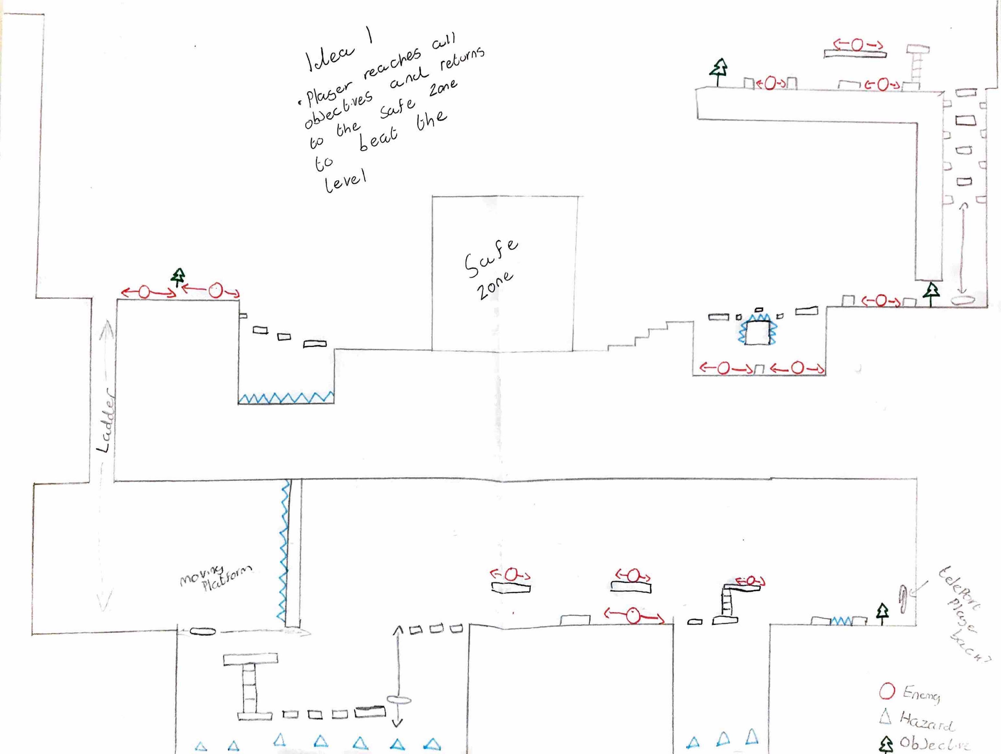  A skecth of an open level design for Lilith